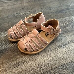 Jumping Beans Pink Toddler Butterfly Strappy Sandals Size 5
